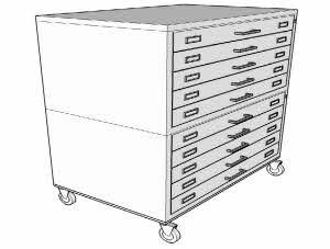 A1 STANDARD 5 CASSETTI BASE RUOTE
